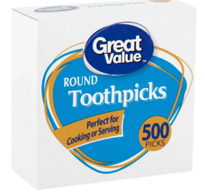 Great Value Round Toothpicks, 500 count