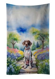 German Shorthaired Pointer Spring Path Kitchen Towel Dish Cloths Guest Hand Towel Decorative Bathroom Towel for Face,Tea, Dishcloth, Kitchen and