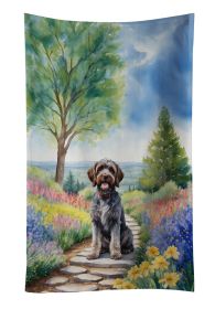 Wirehaired Pointing Griffon Spring Path Kitchen Towel Dish Cloths Guest Hand Towel Decorative Bathroom Towel for Face,Tea, Dishcloth, Kitchen and