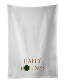 NEW English Toy Terrier - Dog Face Happy Holidays Christmas Kitchen Towel Set of 2 White Dish Towels Decorative Bathroom Hand towel for Hand, Fac