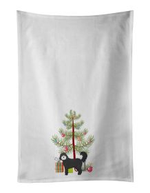 NEW Black Cockapoo Christmas Tree Kitchen Towel Set of 2 White Dish Towels Decorative Bathroom Hand towel for Hand, Face, Hair, Yoga, Tea, Dishcl