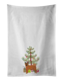 NEW Chow Shepherd Christmas Tree Kitchen Towel Set of 2 White Dish Towels Decorative Bathroom Hand towel for Hand, Face, Hair, Yoga, Tea, Dishclo