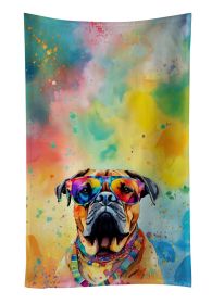 Bullmastiff Hippie Dawg Kitchen Towel Dish Cloths Guest Hand Towel Decorative Bathroom Towel for Face,Tea, Dishcloth, Kitchen and Bath (Default: Default)