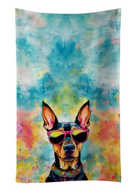 Doberman Pinscher Hippie Dawg Kitchen Towel Dish Cloths Guest Hand Towel Decorative Bathroom Towel for Face,Tea, Dishcloth, Kitchen and Bath (Default: Default)