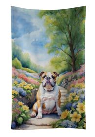 English Bulldog Spring Path Kitchen Towel Dish Cloths Guest Hand Towel Decorative Bathroom Towel for Face,Tea, Dishcloth, Kitchen and Bath (Default: Default)