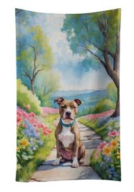 NEW Pit Bull Terrier Spring Path Kitchen Towel Dish Cloths Guest Hand Towel Decorative Bathroom Towel for Face,Tea, Dishcloth, Kitchen and Bath (Default: Default)