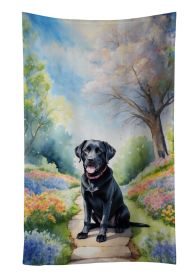 Labrador Retriever Spring Path Kitchen Towel Dish Cloths Guest Hand Towel Decorative Bathroom Towel for Face,Tea, Dishcloth, Kitchen and Bath (Default: Default)
