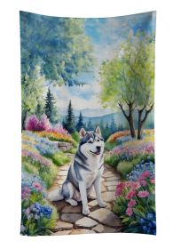 Siberian Husky Spring Path Kitchen Towel Dish Cloths Guest Hand Towel Decorative Bathroom Towel for Face,Tea, Dishcloth, Kitchen and Bath (Default: Default)