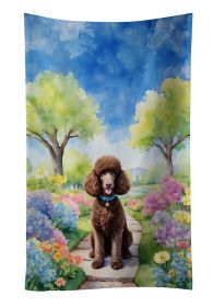 Chocolate Poodle Spring Path Kitchen Towel Dish Cloths Guest Hand Towel Decorative Bathroom Towel for Face,Tea, Dishcloth, Kitchen and Bath (Default: Default)